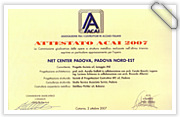 Attestato ACAI 2007 NetCenter